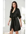 ieg™ Pierre Cardin 4045 Kadife Saten Dantelli Gecelik ve Sabahlık Takımı