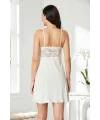 ieg™ Pierre Cardin 4045 Kadife Saten Dantelli Gecelik ve Sabahlık Takımı