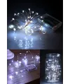 Pilli 5 metre Dekoratif Peri Led Beyaz Aydınlatma Süsleme Lambası