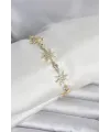 Pirinç Gold Renk Kutup Yıldızı Model Kadın Bileklik TJ-BB8419