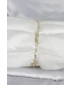 Pirinç Gold Renk Kutup Yıldızı Model Kadın Bileklik TJ-BB8419