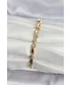 Pirinç Gold Renk Sütun Model Kadın Bileklik TJ-BB8404