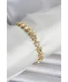 Pirinç Gold Renk Yıldız Model Kadın Bileklik TJ-BB8407
