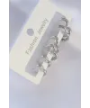 Pirinç Gümüş Renk Kalp Model Küpe Seti TJ-BKP8993