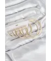 Pirinç Halka Model Gold Renk Kadın Set Küpe TJ-BKP11041