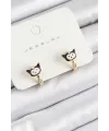 Pirinç Kuromi Model Gold Renk Çocuk Küpe TJ-BKP10909