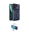 ieg™ Poco X6 Pro Kılıf Ahenk Klasik - Siyah 3D Antistatik Cam Ekran Koruyucu