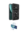 ieg™ Poco X6 Pro Kılıf Ahenk Klasik - Siyah 3D Antistatik Cam Ekran Koruyucu
