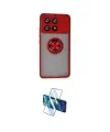 ieg™ Poco X6 Pro Kılıf Yörünge Çizgi - Siyah 3D Antistatik Cam Ekran Koruyucu