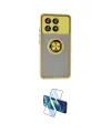 ieg™ Poco X6 Pro Kılıf Yörünge Çizgi - Siyah 3D Antistatik Cam Ekran Koruyucu