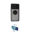 ieg™ Poco X6 Pro Kılıf Yörünge Çizgi - Siyah 3D Antistatik Cam Ekran Koruyucu