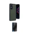 ieg™ Poco X7 Pro Kılıf Kıvılcım Işık Serisi - Siyah 3D Antistatik Hayalet Cam Ekran Koruyucu
