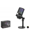 Profesyonel Gaming Rgb Mikrofon 192 Khz / 24 Bit Kondenser Kayıt Seti Type-C - Siyah ME6SB
