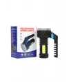 PS-3879 USB Şarj Göstergeli Şarj Edilebilir 7*XPE +COB Led El Feneri