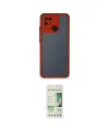 ieg™ Redmi 10C Kılıf Ahenk Çizgi Serisi - Siyah 20D Premium Cam Ekran Koruyucu