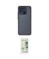 ieg™ Redmi 10C Kılıf Ahenk Çizgi Serisi - Siyah 20D Premium Cam Ekran Koruyucu