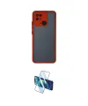 ieg™ Redmi 10C Kılıf Ahenk Çizgi Serisi - Siyah 3D Antistatik Cam Ekran Koruyucu