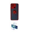 ieg™ Redmi 10C Kılıf Yörünge Çizgi - Siyah 3D Antistatik Cam Ekran Koruyucu