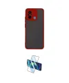 ieg™ Redmi 12C Kılıf Ahenk Çizgi Serisi - Siyah 3D Antistatik Cam Ekran Koruyucu