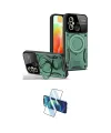 ieg™ Redmi 12C Kılıf Kıvılcım Modern Serisi - Siyah 3D Antistatik Cam Ekran Koruyucu