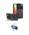 ieg™ Redmi 12C Kılıf Kıvılcım Modern Serisi - Siyah 3D Antistatik Seramik Nano Ekran Koruyucu