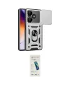 ieg™ Redmi 13 4G Kılıf Ahenk Klasik - Şeffaf Pasifik Cam Ekran Koruyucu