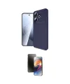 ieg™ Redmi 13 4G Kılıf Eksen Form Prime - Siyah 3D Antistatik Mat Seramik Nano Ekran Koruyucu