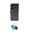 ieg™ Redmi 13 4G Kılıf Siluet Işık Serisi - Siyah 3D Antistatik Cam Ekran Koruyucu