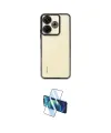 ieg™ Redmi 13 4G Kılıf Vadi Minimal - Siyah 3D Antistatik Cam Ekran Koruyucu