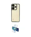 ieg™ Redmi 13 4G Kılıf Vadi Minimal - Siyah 3D Antistatik Cam Ekran Koruyucu