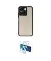 ieg™ Redmi 13C Kılıf Ahenk Çizgi Serisi - Siyah 3D Antistatik Cam Ekran Koruyucu