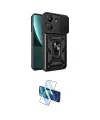 ieg™ Redmi 13C Kılıf Ahenk Klasik - Siyah 3D Antistatik Cam Ekran Koruyucu