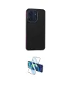 ieg™ Redmi 13C Kılıf Eksen Işık - Siyah 3D Antistatik Cam Ekran Koruyucu