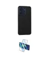 ieg™ Redmi 13C Kılıf Eksen Işık - Siyah 3D Antistatik Cam Ekran Koruyucu
