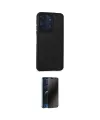 ieg™ Redmi 13C Kılıf Eksen Işık - Siyah 3D Antistatik Hayalet Cam Ekran Koruyucu