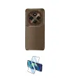 ieg™ Redmi 14C Kılıf Eksen Form Prime - Siyah 3D Antistatik Cam Ekran Koruyucu