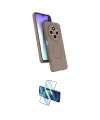 ieg™ Redmi 14C Kılıf İz Işık Koleksiyonu - Siyah 3D Antistatik Cam Ekran Koruyucu