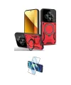 ieg™ Redmi 14C Kılıf Kıvılcım Modern Serisi - Siyah 3D Antistatik Cam Ekran Koruyucu