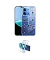ieg™ Redmi 15C 4G Kılıf Yörünge Form - Siyah 3D Antistatik Cam Ekran Koruyucu