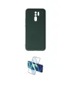 ieg™ Redmi 9 Kılıf Ahenk Serisi - Siyah 3D Antistatik Cam Ekran Koruyucu