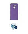 ieg™ Redmi 9 Kılıf Ahenk Serisi - Siyah 3D Antistatik Cam Ekran Koruyucu