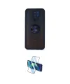 ieg™ Redmi 9 Kılıf Yörünge Çizgi - Siyah 3D Antistatik Cam Ekran Koruyucu