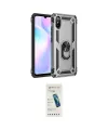 ieg™ Redmi 9A Kılıf Ahenk Klasik Koleksiyonu - Şeffaf Pasifik Cam Ekran Koruyucu