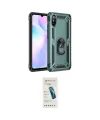 ieg™ Redmi 9A Kılıf Ahenk Klasik Koleksiyonu - Şeffaf Pasifik Cam Ekran Koruyucu