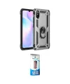 ieg™ Redmi 9A Kılıf Ahenk Klasik Koleksiyonu - Siyah 5D Eko Cam Ekran Koruyucu