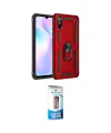 ieg™ Redmi 9A Kılıf Ahenk Klasik Koleksiyonu - Siyah 5D Eko Cam Ekran Koruyucu