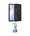 ieg™ Redmi 9A Kılıf Ahenk Klasik Koleksiyonu - Siyah 5D Eko Cam Ekran Koruyucu