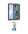 ieg™ Redmi 9A Kılıf Ahenk Klasik Koleksiyonu - Siyah 5D Eko Cam Ekran Koruyucu