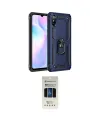 ieg™ Redmi 9A Kılıf Ahenk Klasik Koleksiyonu - Siyah 5D Hayalet Cam Ekran Koruyucu