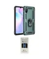 ieg™ Redmi 9A Kılıf Ahenk Klasik Koleksiyonu - Siyah 5D Hayalet Cam Ekran Koruyucu